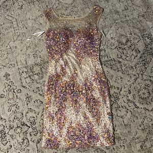 Luxury Homecoming Dress with beading and rhinestones